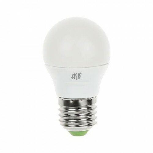 Лампа светодиодная ASD LED-ШАР-STD 3000K, E27, G45, 7.5 Вт, 3000 К