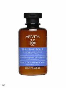 APIVITA/апивита Шампунь для чувствительной кожи головы с пребиотиками и мёдом 250 мл