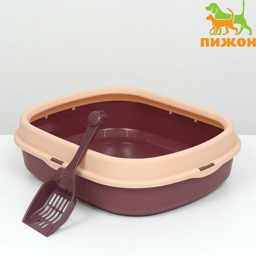 Туалет с бортом 47 х 39 х 13 см бордовый 1500₽