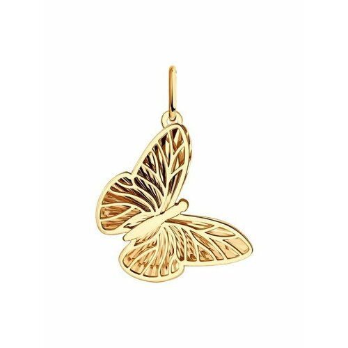 фото Подвеска женская из золота 585 пробы бабочка jewel cocktail