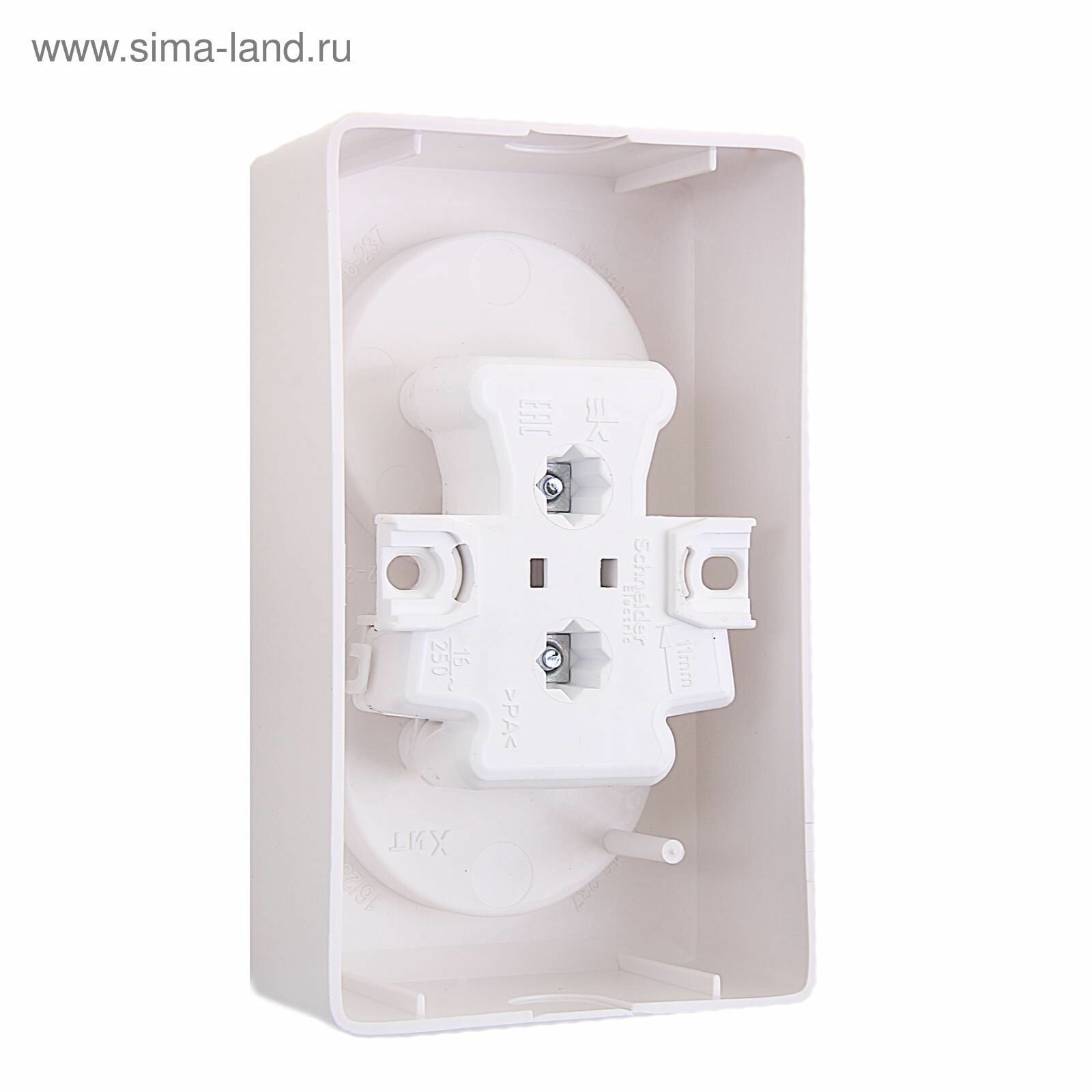 Хит RA16-237-B Розетка двойная (16 А, IP20, в сборе, открытая установка, белая) Schneider Electric - фото №6