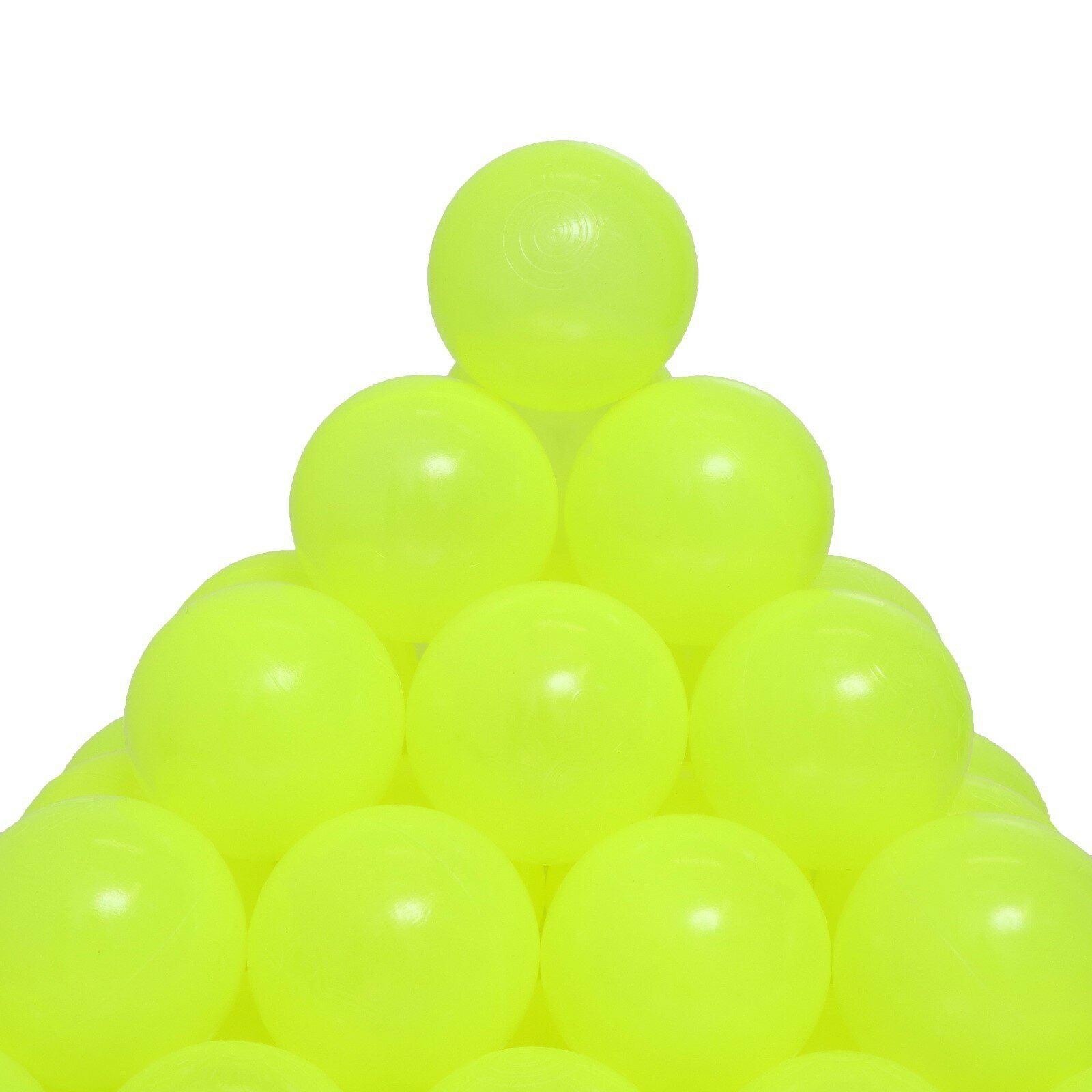 Набор шаров для бассейна 500 штук, цвет жёлтый, флуоресцентные, диаметр шара — 7,5 см