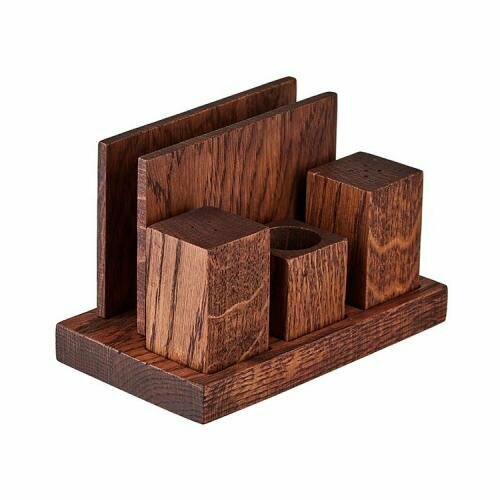 Набор д/специй и салфеток, дуб, высота 10, длина 17, ширина 10см