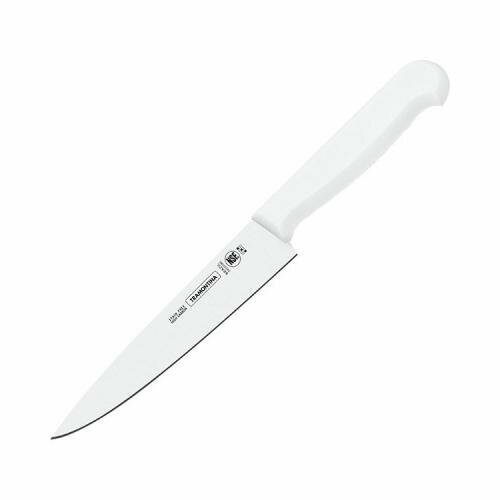 Нож для мяса, сталь нерж, пластик, длина 38,5/25см, металлич, белый
