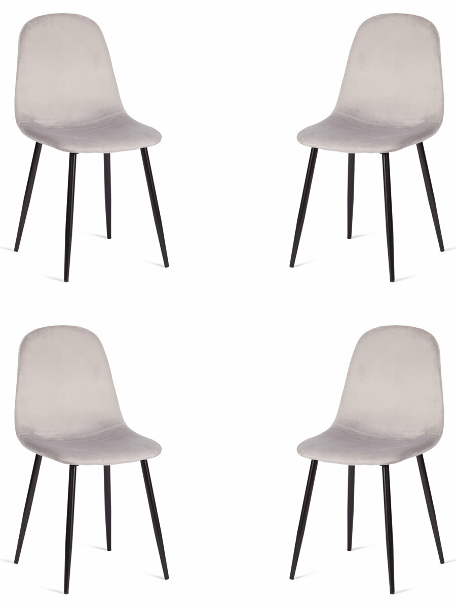 Комплект обеденных стульев для кухни TetChair BREEZE (mod. 4724), 4 шт., светло-серый