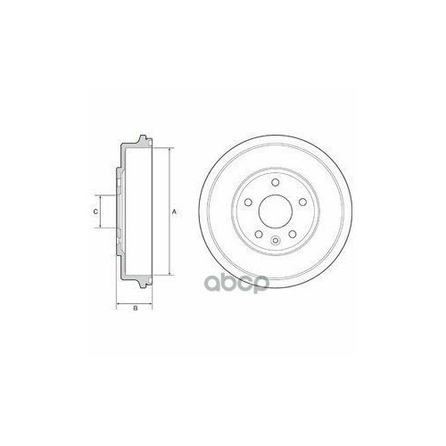 Барабан Тормозной 230 X 475Mm 5 Отв Chevrolet Aveo T300 12-16L 0311- Delphi арт BF556 11762₽
