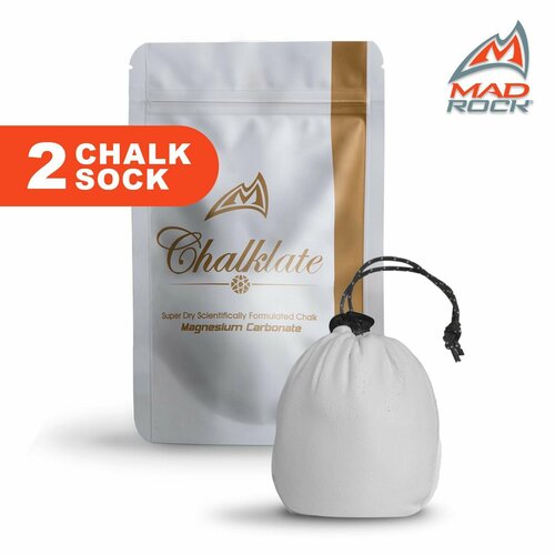 Многоразовый мешочек-шарик с магнезией MAD ROCK REFILLABLE CHALK SOCK арт.851010 (2 шт.) магнезия mad rock 12 chalk ball jar арт 851012 12 шариков по 57 грамм