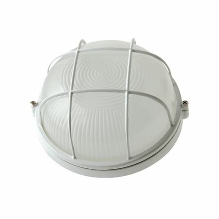 Светильник термо 60Вт Е27 IP54 круг с решеткой белый - фотография № 4