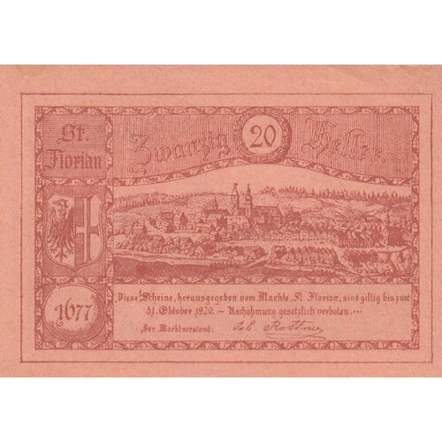 Австрия, Санкт-Флориан 20 геллеров 1914-1920 гг. (№2) (2)