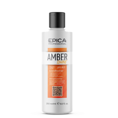 EPICA PROFESSIONAL Amber Shine Organic Кондиционер для восстановления и питания, 250 мл масло для волос natura botanica масло для волос против секущихся кончиков уход за волосами