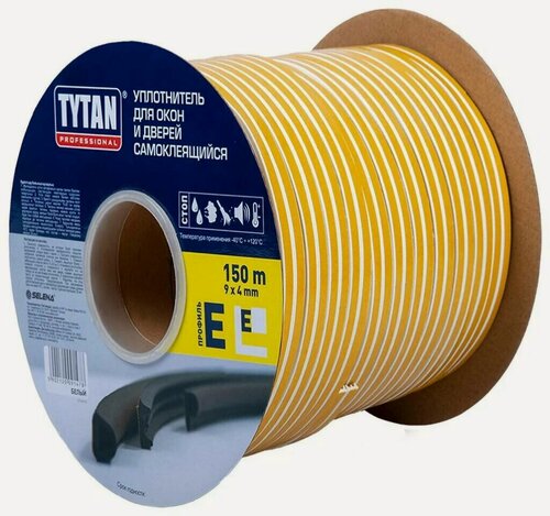 Изображение товара Уплотнитель Tytan Professional E 150m*9mm*4mm белый