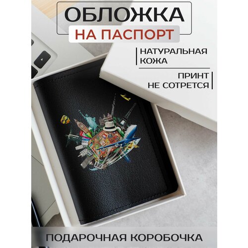 Обложка для путешествий RUSSIAN HandMade, черный