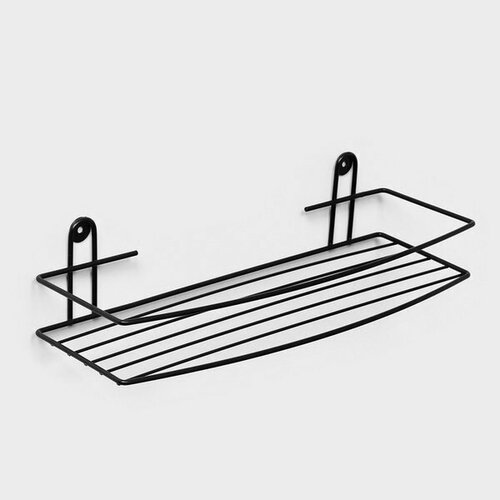 Полка для ванной прямая, 34x11.5x4.5 см, цвет черный
