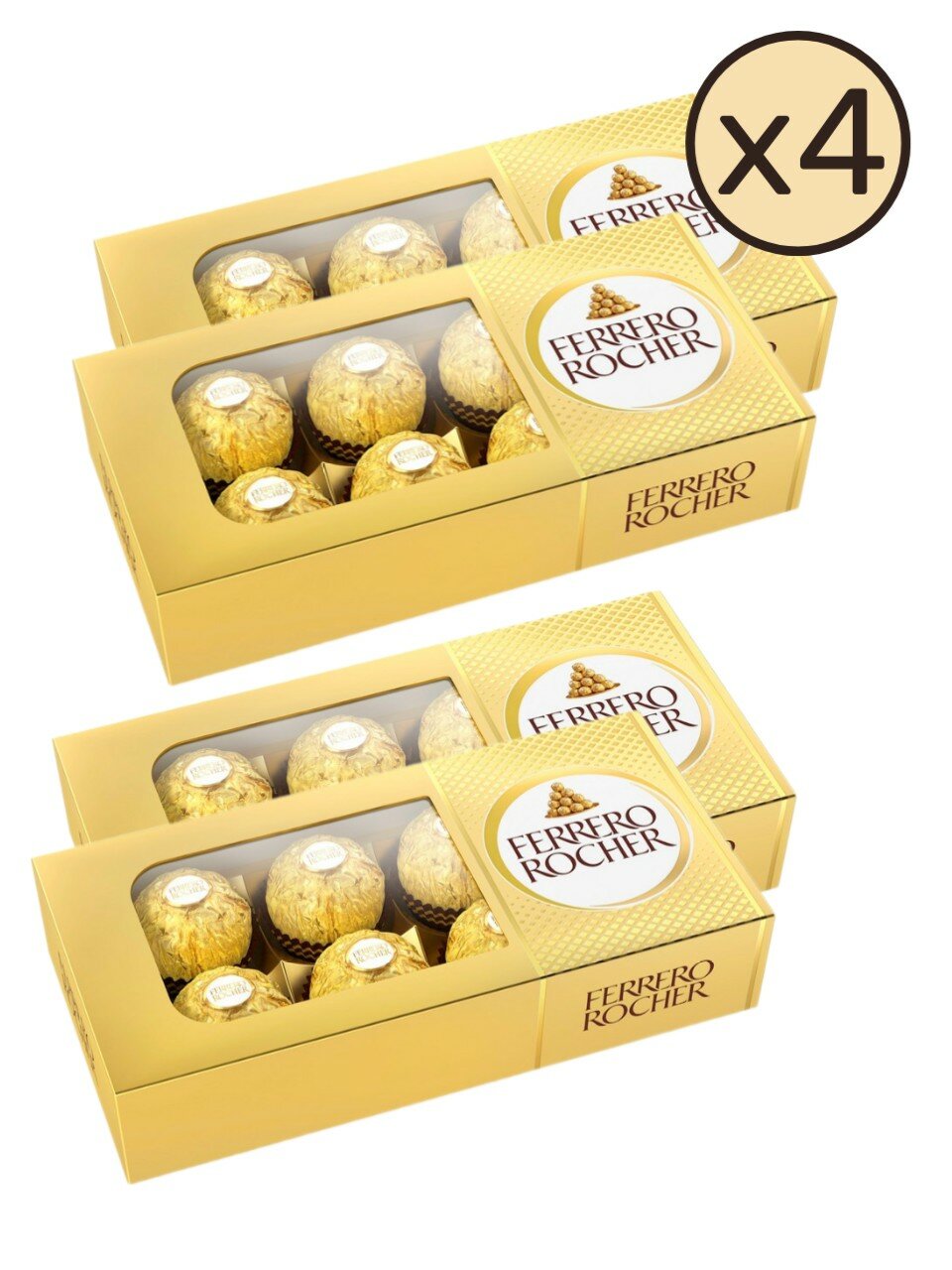 Конфеты Ferrero Rocher из молочного шоколада с лесным орехом 75 г 4 шт