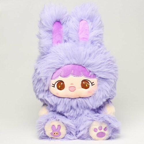 Мягкая игрушка Кукла в костюме зайки 30 см цвет фиолетовый 2645₽