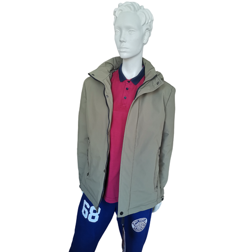 Куртка , размер 56, коричневый, бежевый