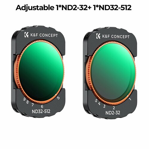 Фильтр K&F CONCEPT для DJI Osmo Pocket 3 UV CPL ND/PL Black Mist 1/4, 1ND2-32 ND32-512