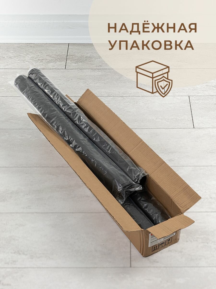 Комплект ножек для стола 4 шт, мебельные металлические опоры, регулируемые, цвет черный — фото 1