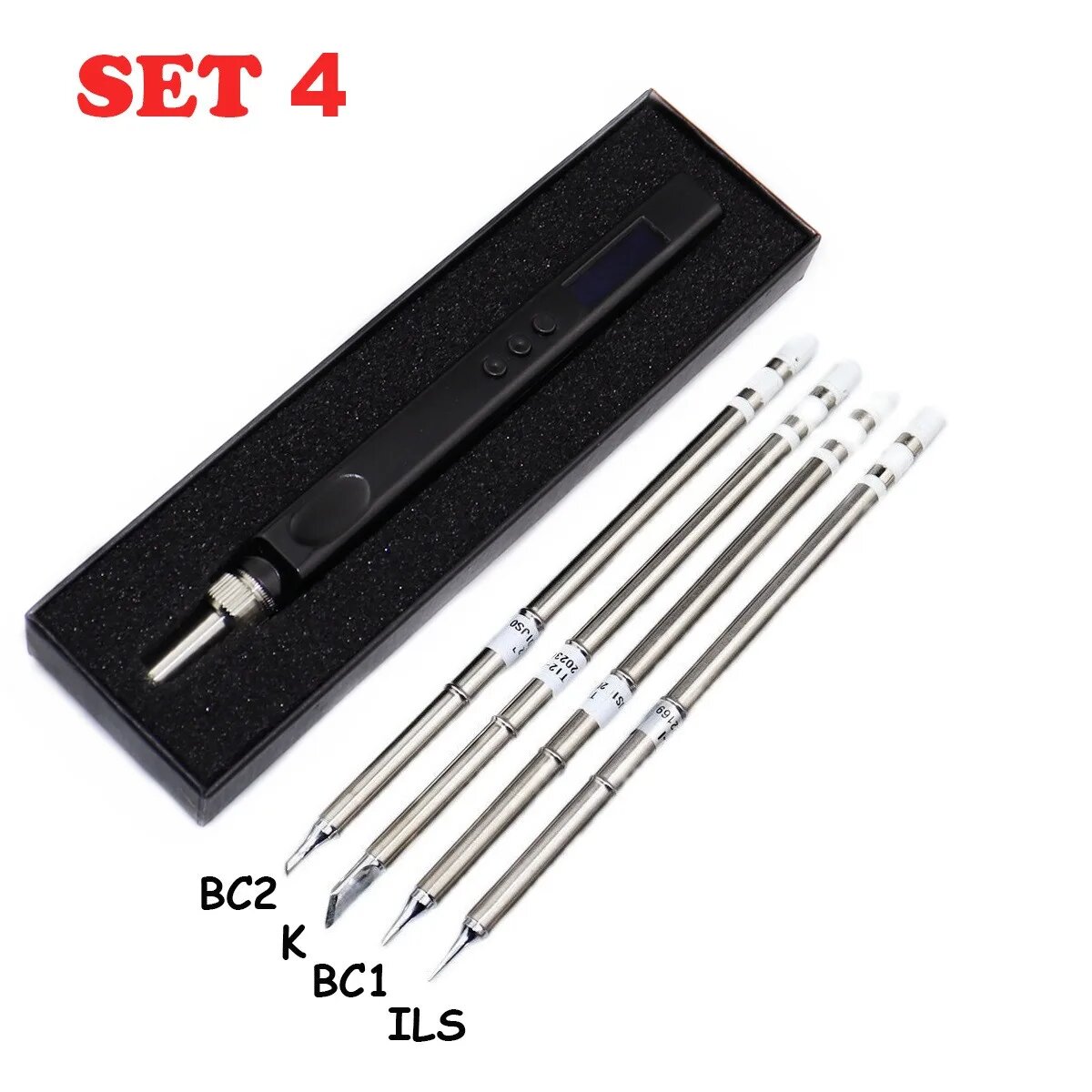 T12 OLED Мини-паяльник  With 4 pcs T12 tip