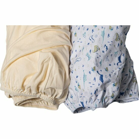 Комплект простыней Kupu kupu Li Ly 60х120   2 шт  дино экрю 