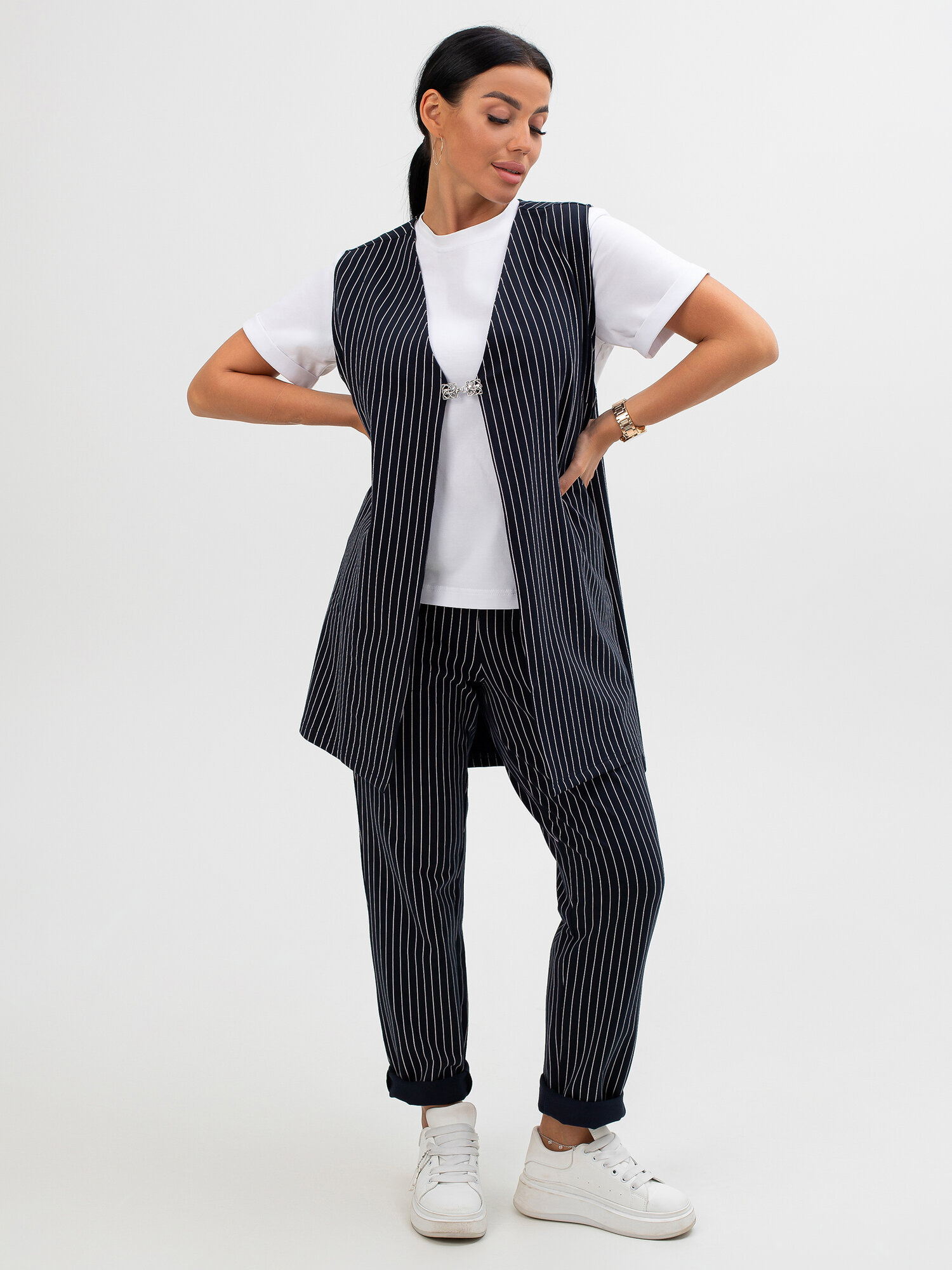 Зажим для кардигана JEXY, серебро — фото 1