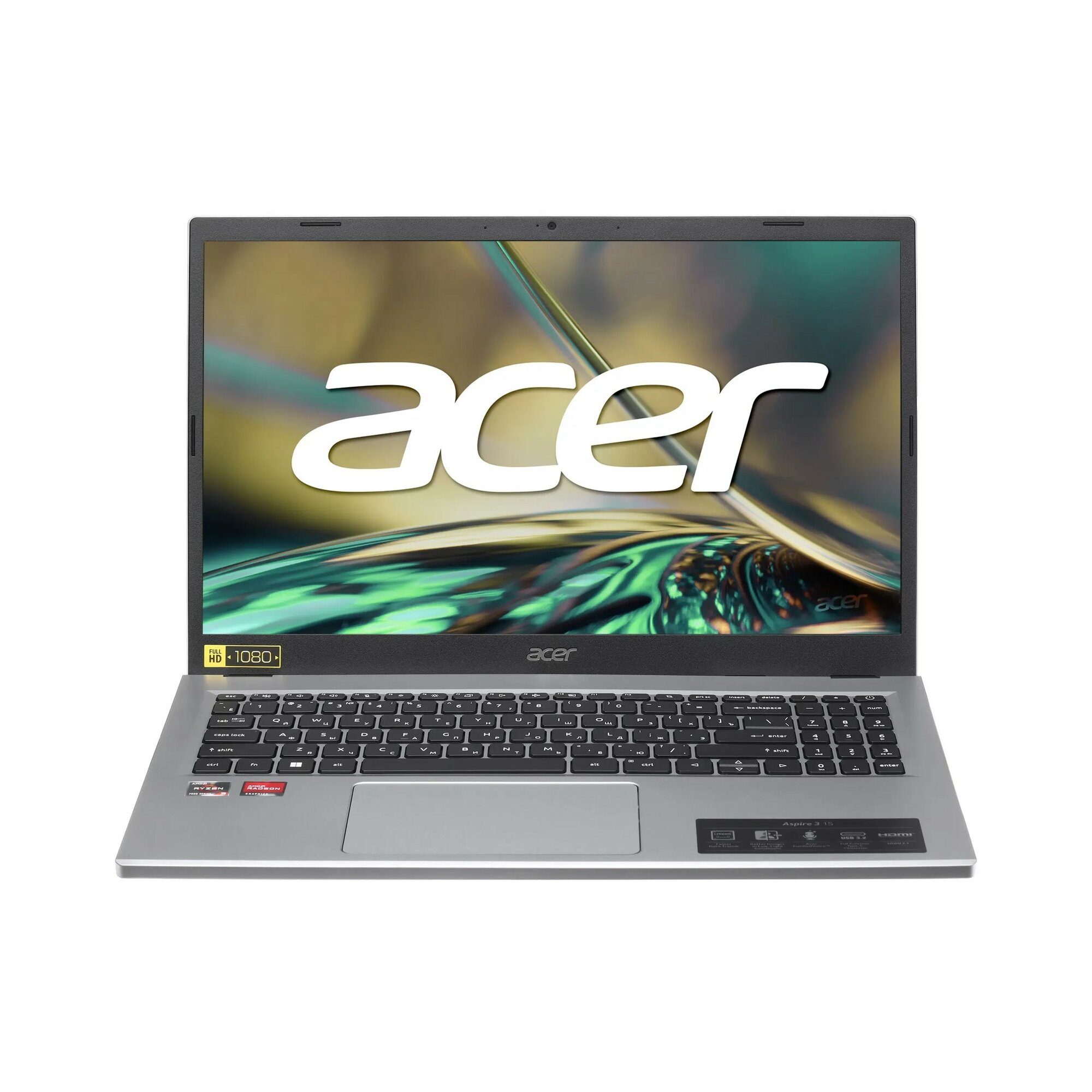 15.6" Ноутбук Acer Aspire 3 A315-24P-R0Q6 AMD Ryzen 3 7320U, RAM 8ГБ, SSD 512ГБ, AMD Radeon Graphics, DOS, silver