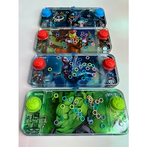 Головоломка для детей водный тетрис с колечками игрушка развивающая супергерои Марвел 470₽