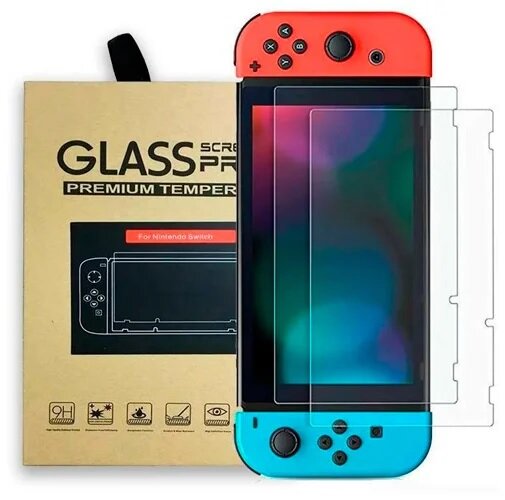 Защитное стекло Glass Screen PRO+ Premium Tempered (9H) (for 2 pcs) для экрана Nintendo Switch OLED