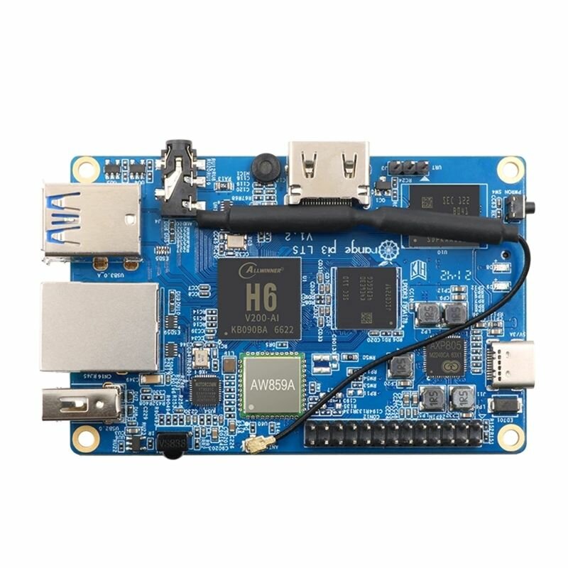 Orange Pi 3 LTS 2G EMMC с WIFI + BT5.0 1000 МБ AllWinner H6 SoC Платный компьютер открытым исходным кодом под управлением Android 9.0 Ubuntu Debian