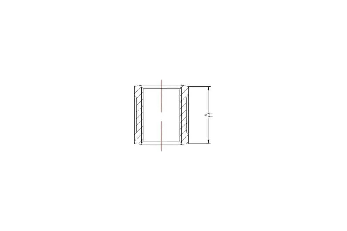 Муфта 1 1/2" вн.-вн. черн, AV Engineering (AVEC451000112) — фото 1