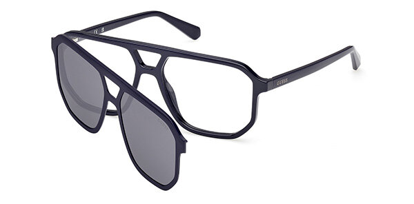 Мужская оправа для очков Guess GU 50219 090, цвет: синий, авиаторы, пластик