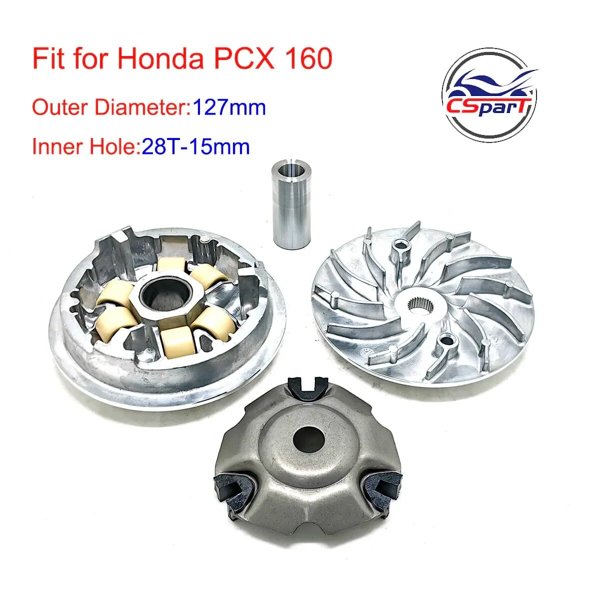 Комплект шкивов вариатора 12 мм 28 т для Honda PCX160 PCX150 2021-2022 PCX 160 22110-K1Z-J10 22131-K40-F00 4T