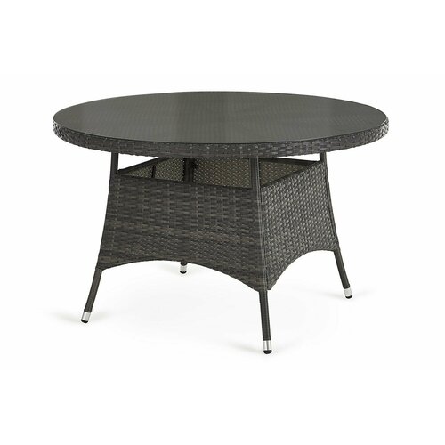 Стол обеденный садовый Hoff Julia 120х74х120 см искусственный ротанг цвет серый 24199₽