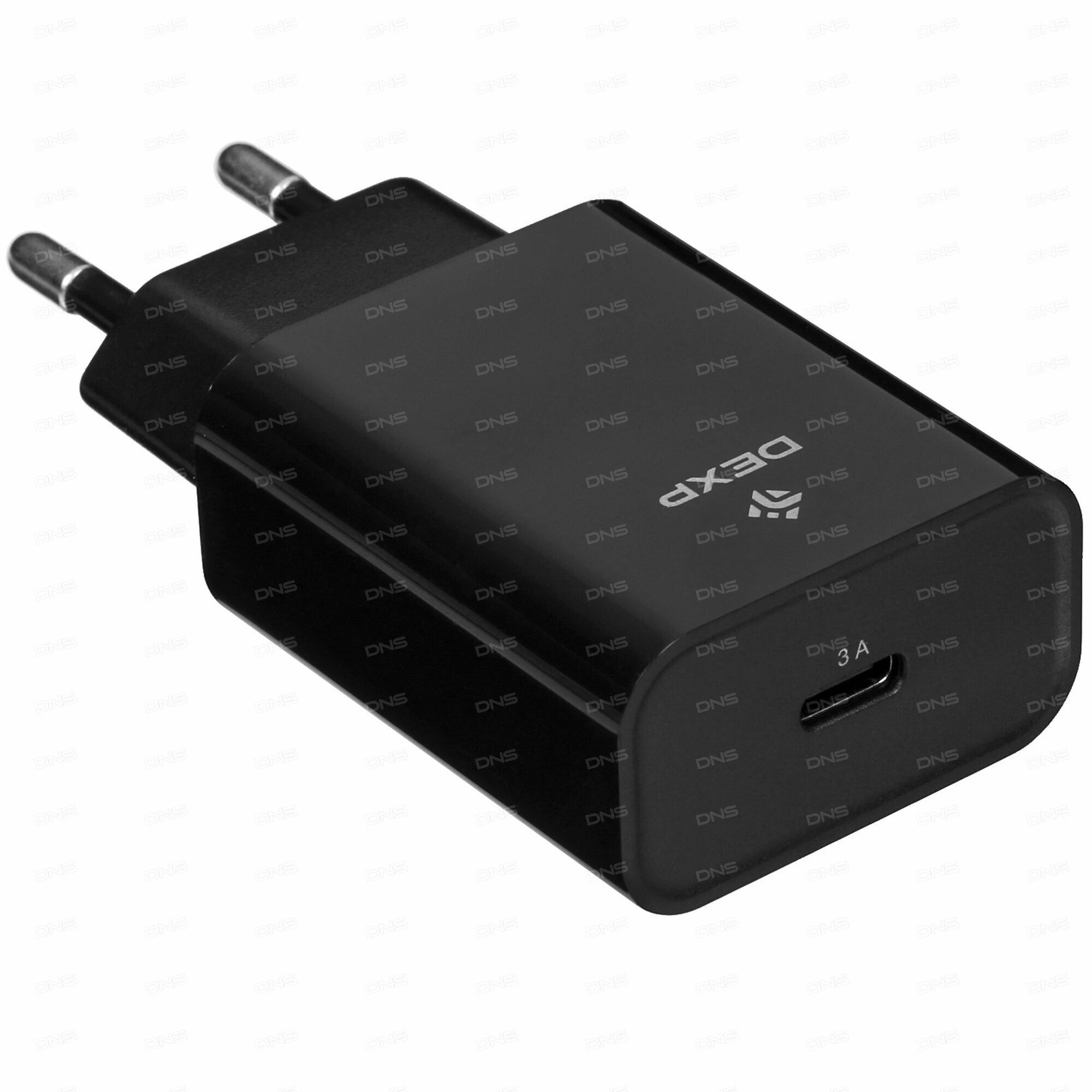 Зарядное устройство DEXP IET25CD, черный, 12Вт, быстрая зарядка, USB-C