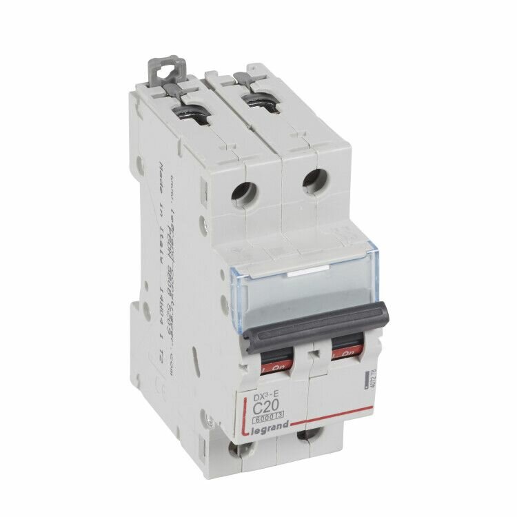 Выключатель автомат. 2-пол. (2P) 20А C 6кА DX3 Legrand