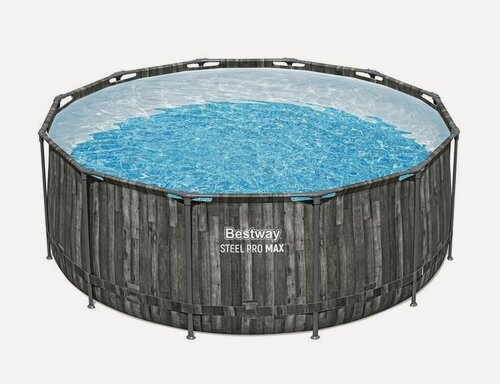 Изображение товара Бассейн каркасный Бествей Стил Про (Bestway Steel Pro) Мах серое дерево, 366 х 122 см, 561QY