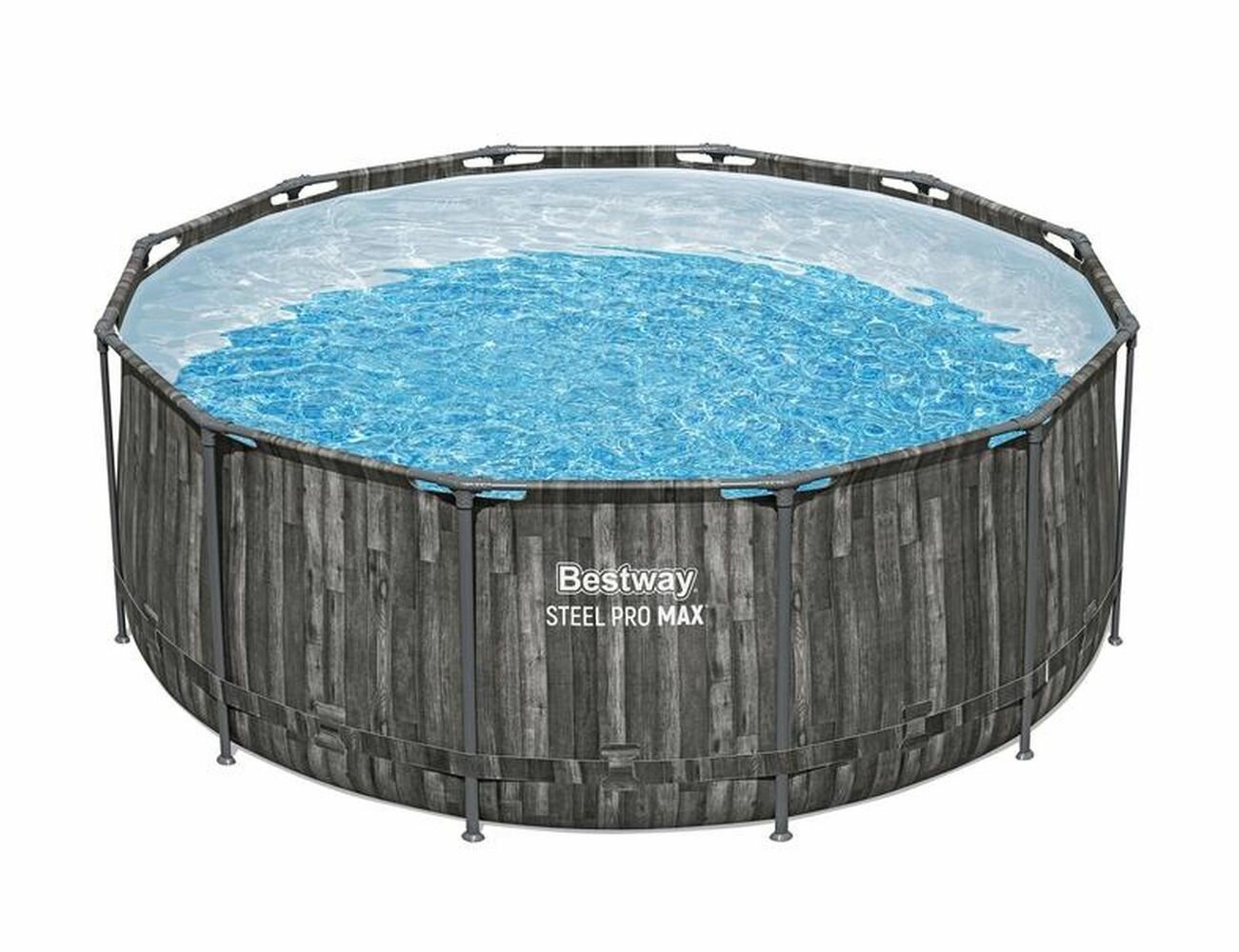 Бассейн каркасный Bestway Steel Pro Мах серое дерево 366 х 122 см 561QY