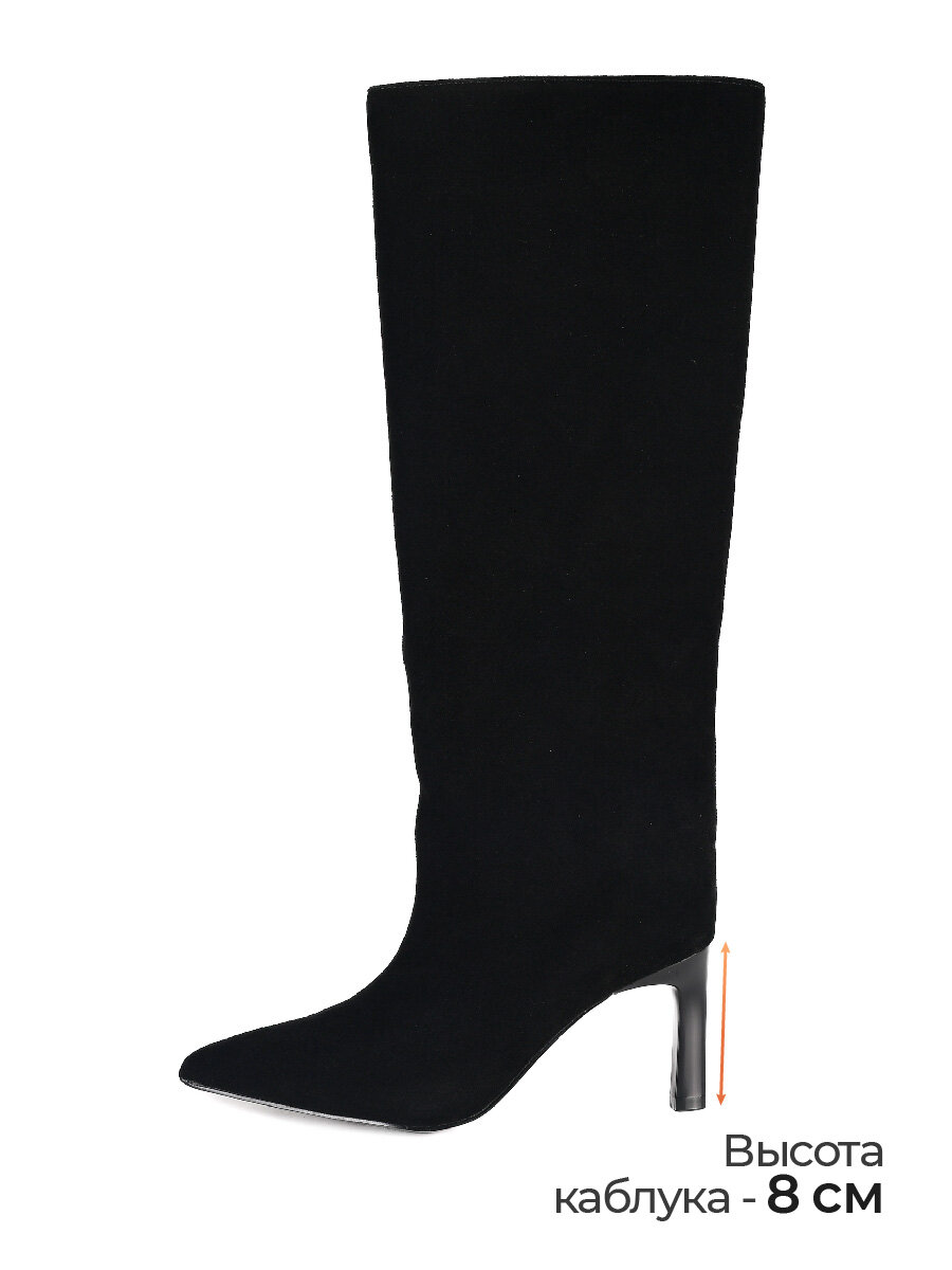 Сапоги TFS, полнота 6 (RU)/ на среднюю стопу, размер 38, черный матовый — фото 1