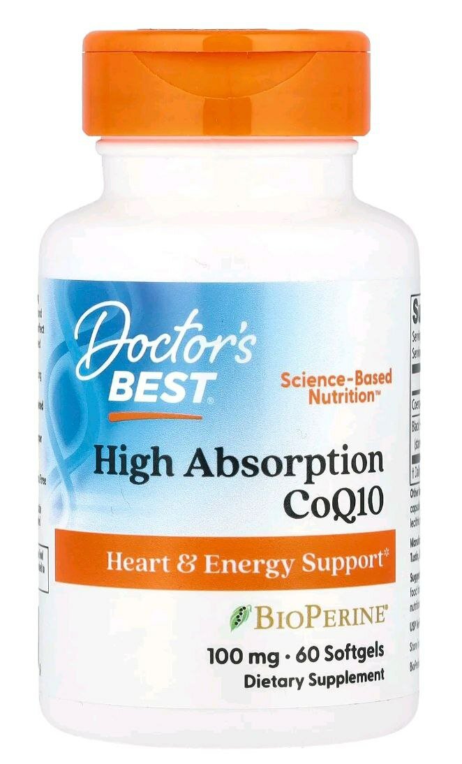 Коэнзим CoQ10 100мг 60 капсул Больше энергии в мышцах, Поддержка сердца под нагрузкой, Быстрее восстановление после соревнований