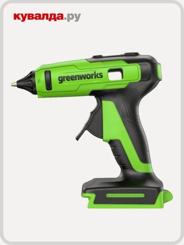 Изображение товара Пистолет термоклеевой аккумуляторный GREENWORKS 3502207 без АКБ и ЗУ