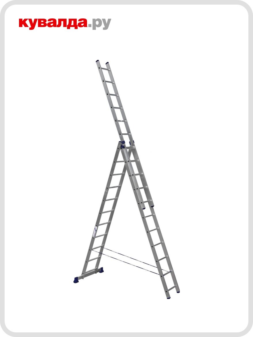 Лестница-стремянка трехсекционная алюмет 5311 3х11