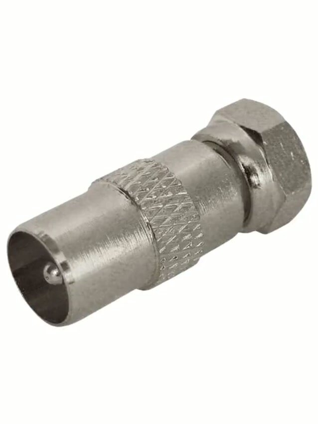 Переходник TVштекер - Fштекер, 3 шт для соединения двух радиочастотных компонентов — фото 1