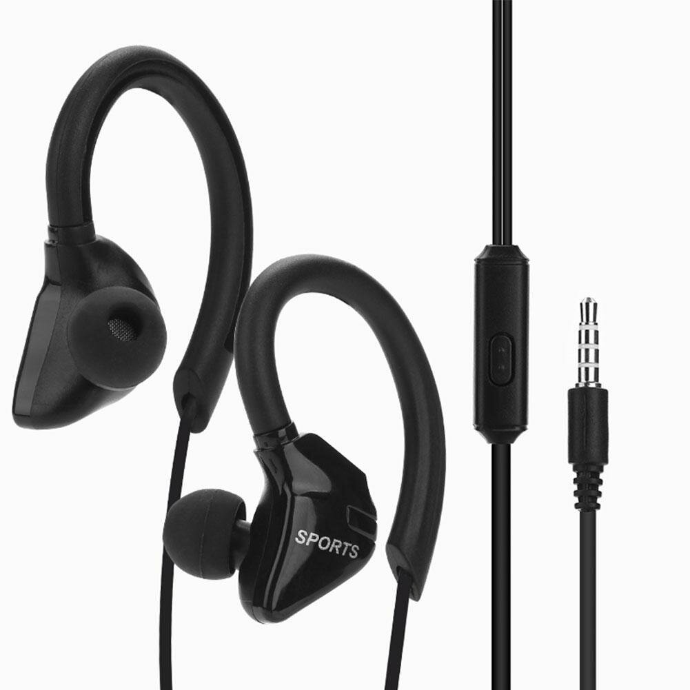 Наушники GSD-G3 спортивные проводные внутриканальные с микрофоном, черные