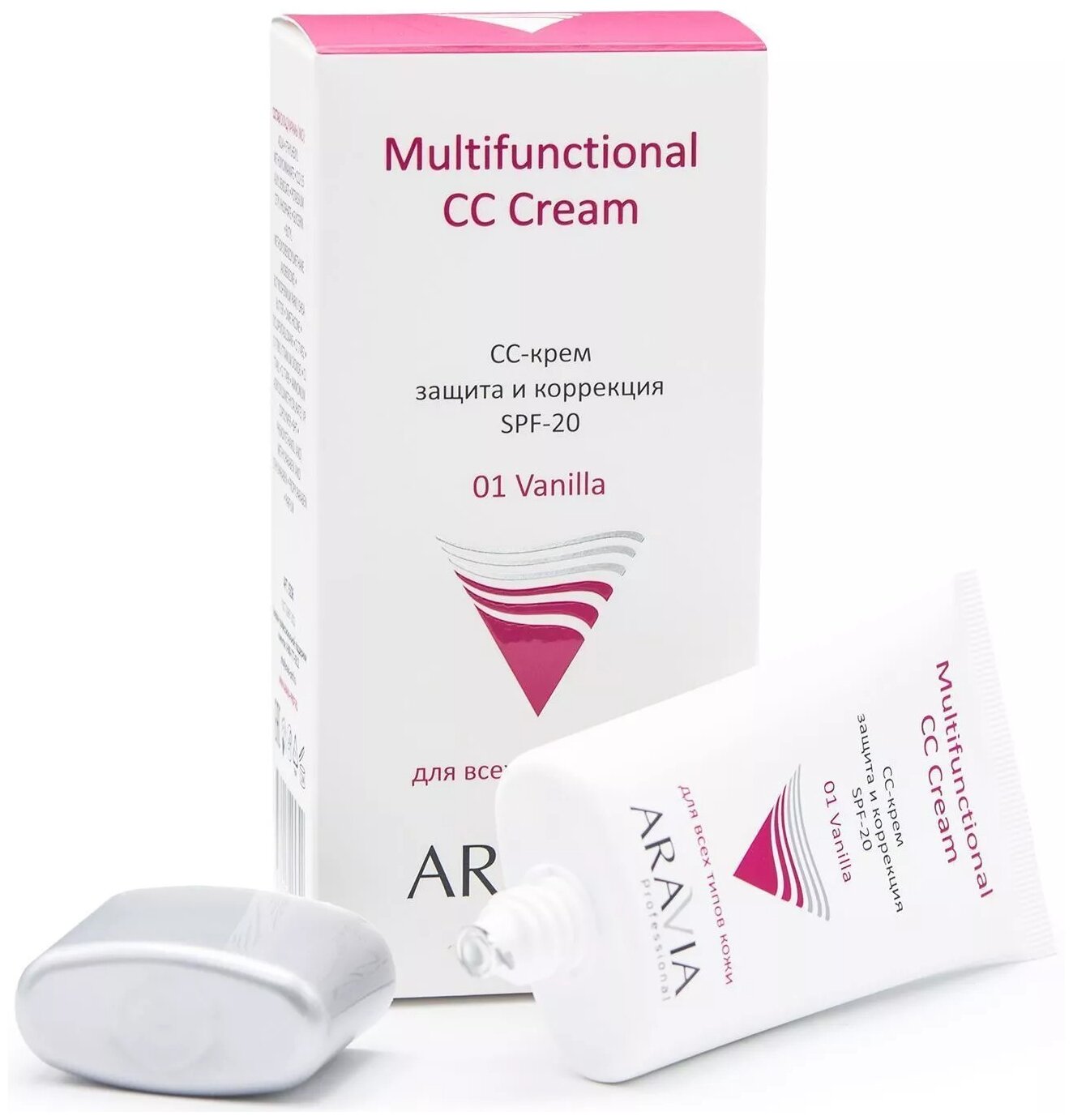 Aravia professional СС-крем защитный SPF-20 Multifunctional CC Cream Vanilla 01, 50 мл (Aravia professional, ) - фото №10