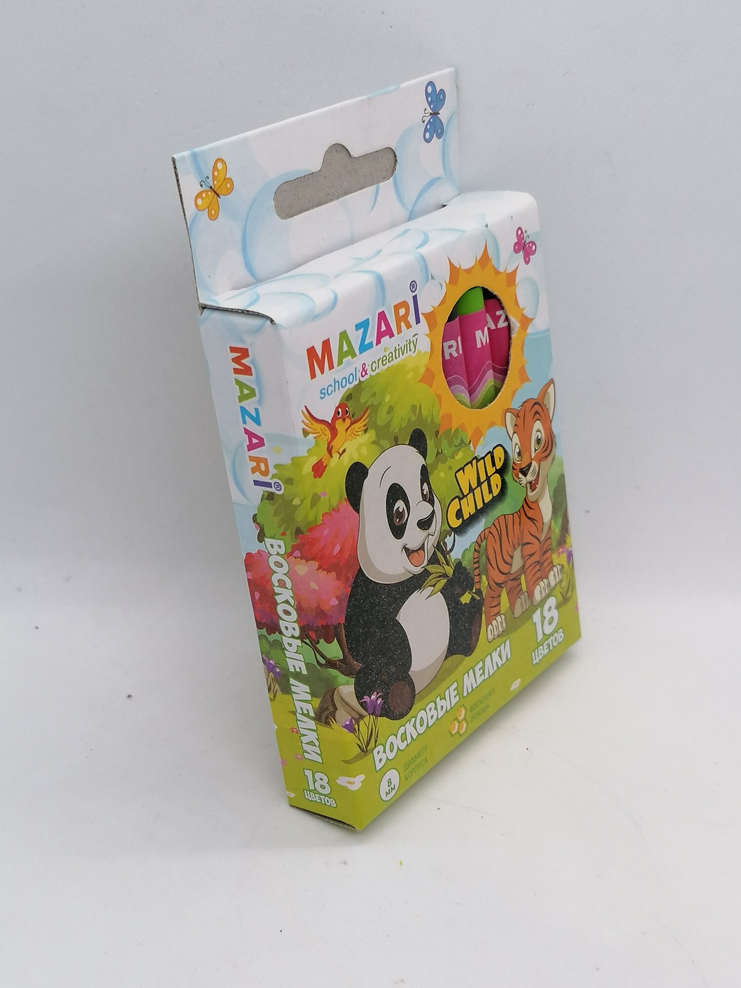 Восковые мелки, набор из 18-ти штук — фото 1