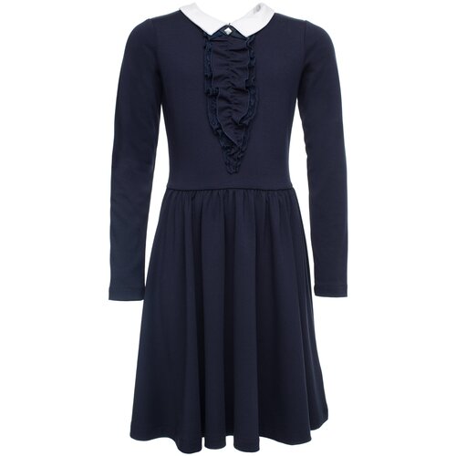 фото Платье playtoday размер 128, темно-синий/белый