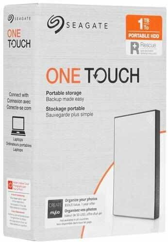 1 ТБ Внешний HDD Seagate One Touch, USB 3.2 Gen 1, серебристый - фотография № 6