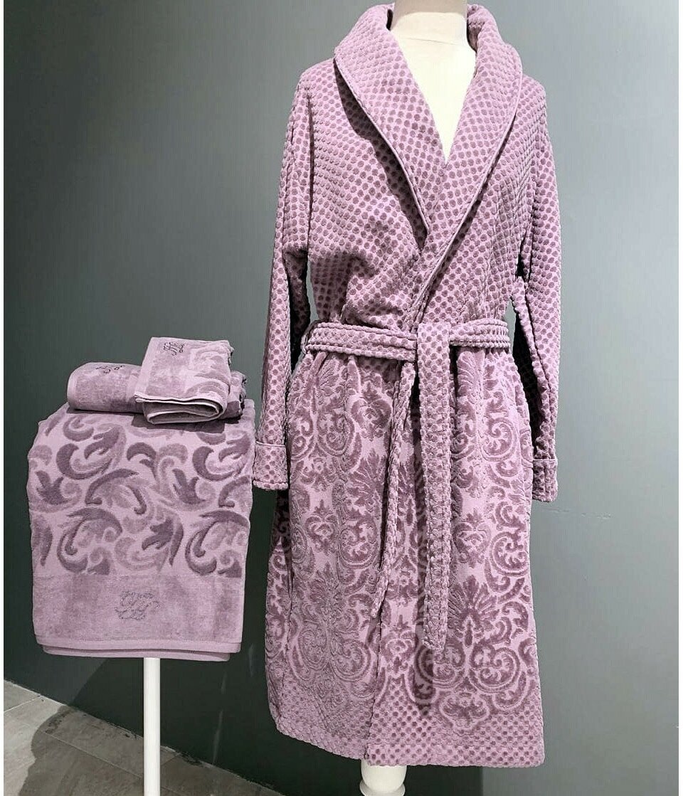 Tivolyo home Банный халат Kimberley цвет: фиолетовый (S) - фотография № 2