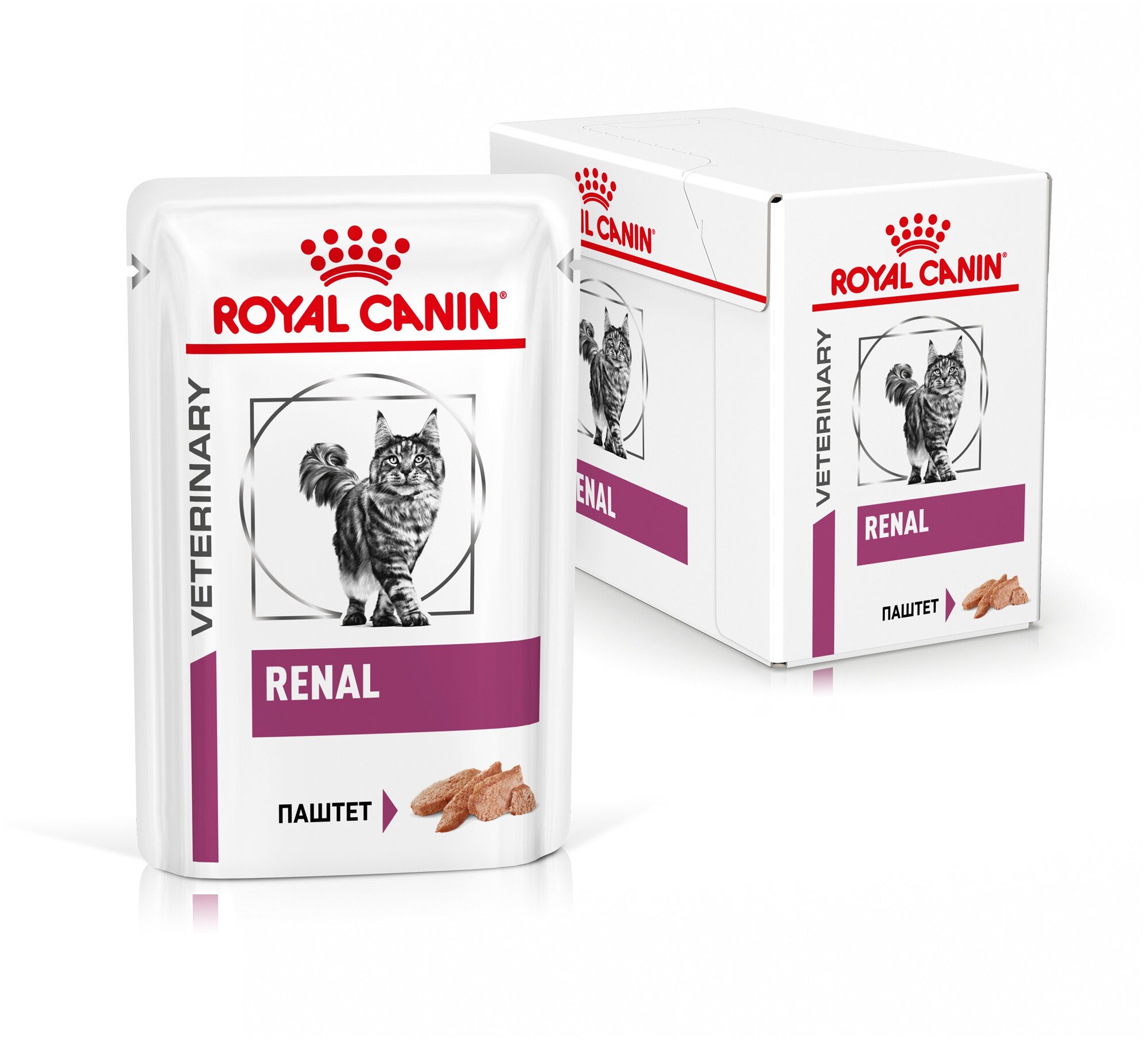 Влажный корм для кошек Royal Canin Renal, при проблемах с почками 12 шт. х 85 г (паштет) - фотография № 2