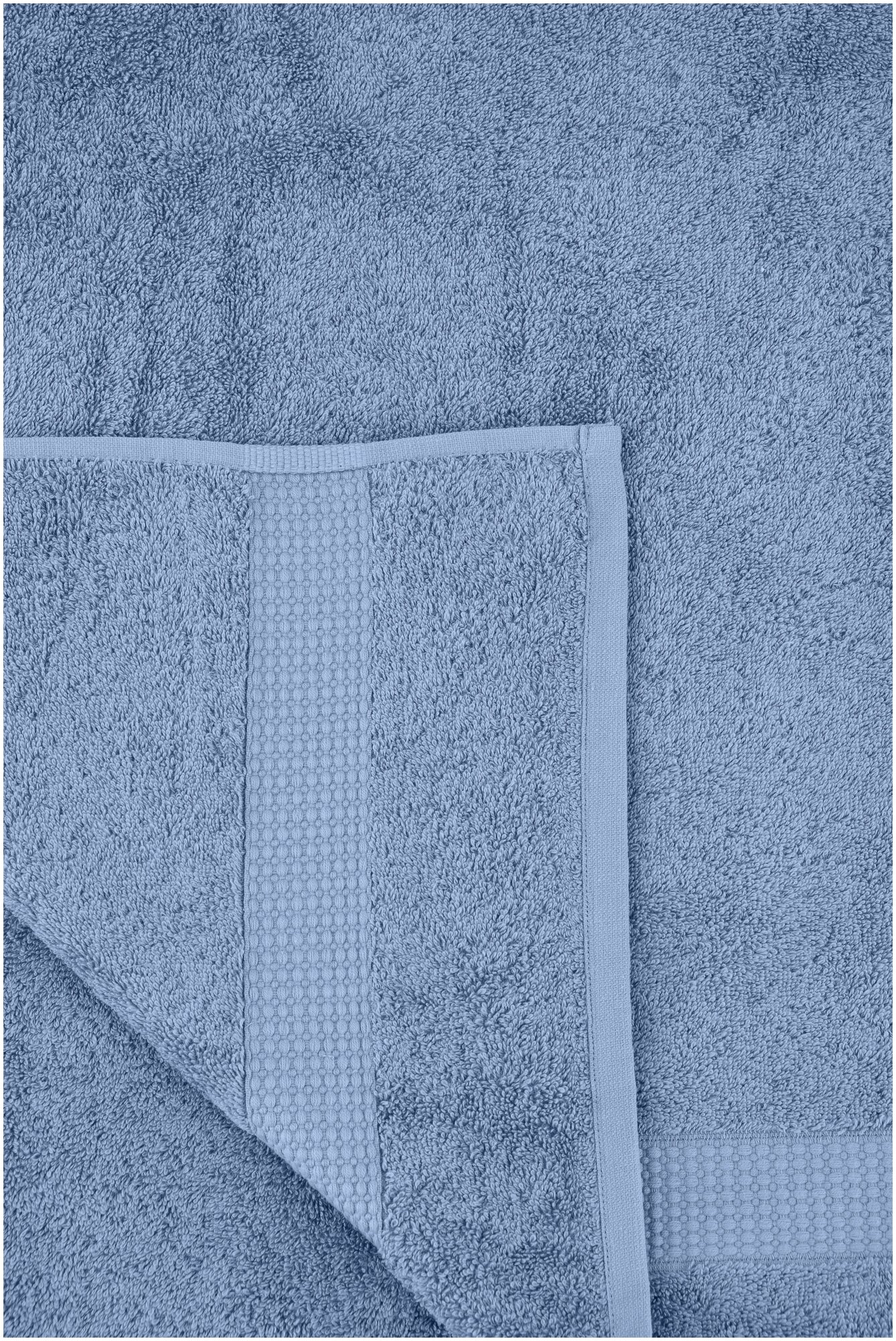 Полотенце LINENS BASIC /70х140/ 500г/м2, голубой - фотография № 2